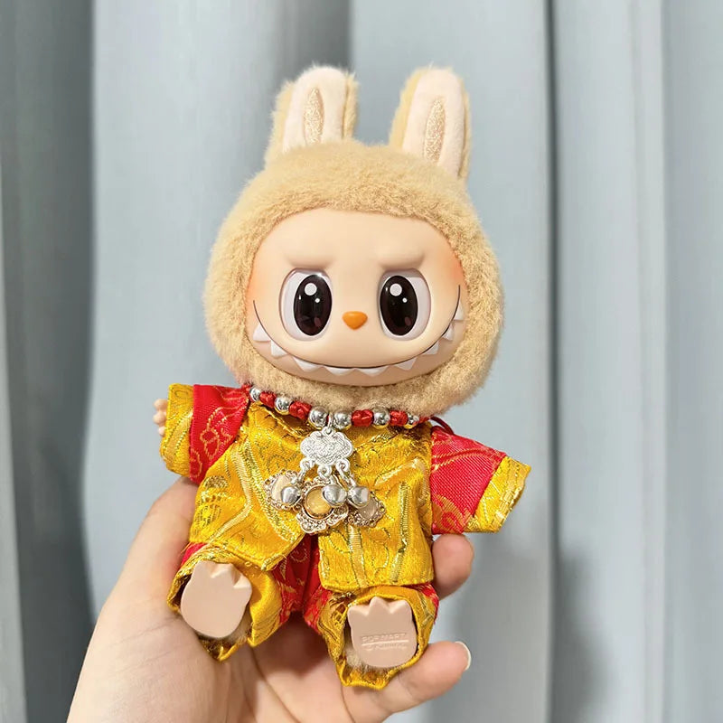 Cute Mini Plush Doll'S Clothes 17cm Labubu II Idol Dolls Sitting Party Outfit Accessories For Korea Kpop Exo Clothing DIY Gift