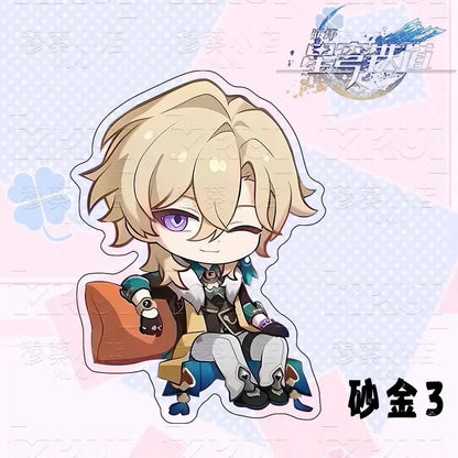 Honkai:Star Rail Boothill Jade Live Broadcast Guest Or Host Magnetic Sofa Sitting Character Acrylic Fridge Sticker Desk Ornament