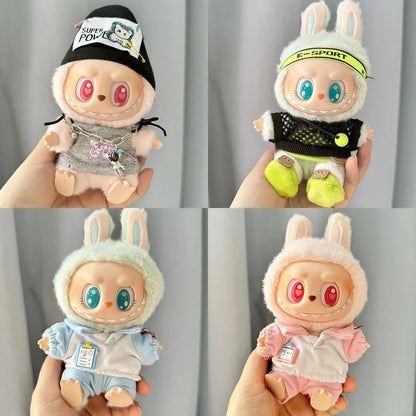 Cute Mini Plush Doll'S Clothes Fashion Clothes For Korea Kpop Exo 17cm Labubu II Idol Dolls DIY Gifts Sitting Party Clothing