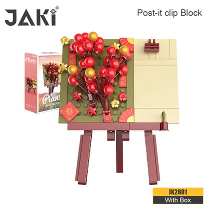 JAKI building blocks plant log series note clip decoration postcard flowers heart language children couple girlfriends gift