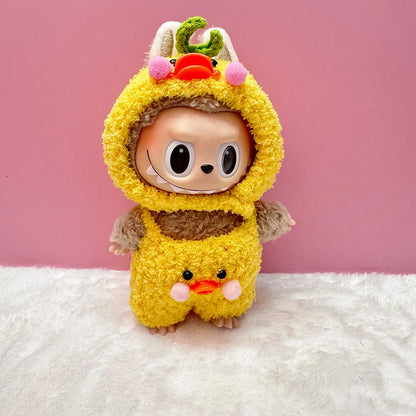 Handmade Mini Plush Doll'S Hat for 17cm Labubu Idol Dolls Cute No Doll Accessories For Korea Kpop Exo Clothing Hoodie Kawaii Hat