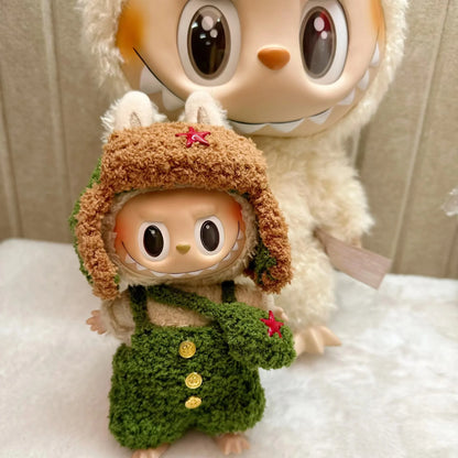 Handmade Mini Plush Doll'S Hat for 17cm Labubu Idol Dolls Cute No Doll Accessories For Korea Kpop Exo Clothing Hoodie Kawaii Hat