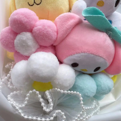 Cartoon My Melody Kuromi Cinnamoroll Kt Cat Plush Doll Toy Sanrio Bouquet Valentine's Day Christmas Graduation Gifts