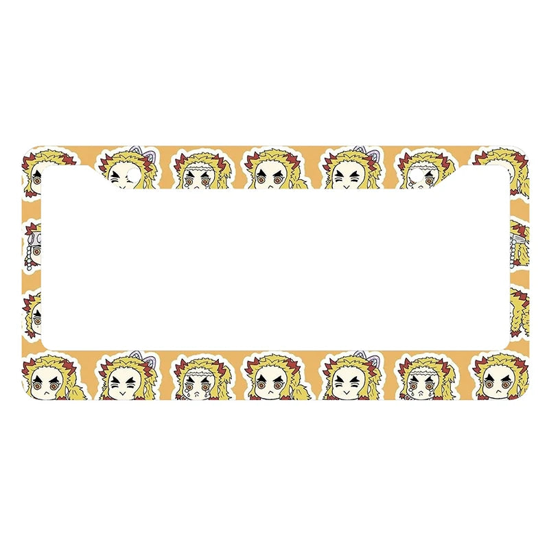 Japanese anime personalized and standardized car license plate frame color scheme Cute matching customized products -2