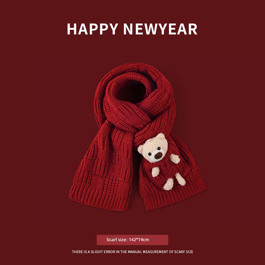 New Year Christmas Cute Female Winter Wool Gift