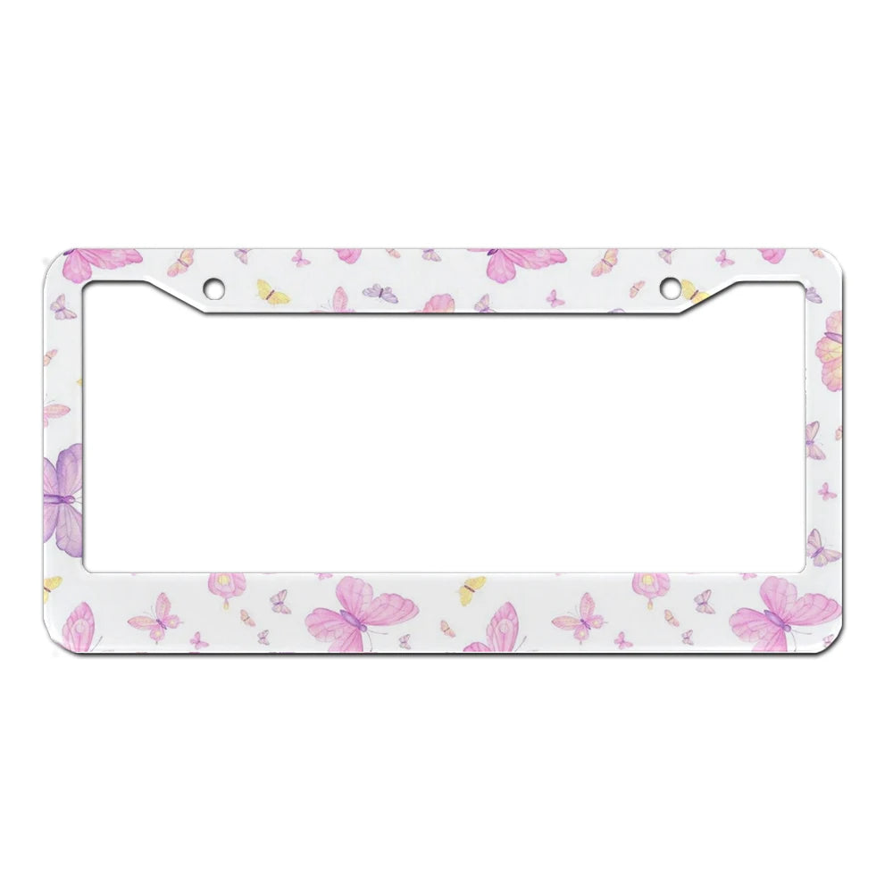 1 piece of aluminum alloy car decoration for license plate frame in the United States, Canada, Mexico