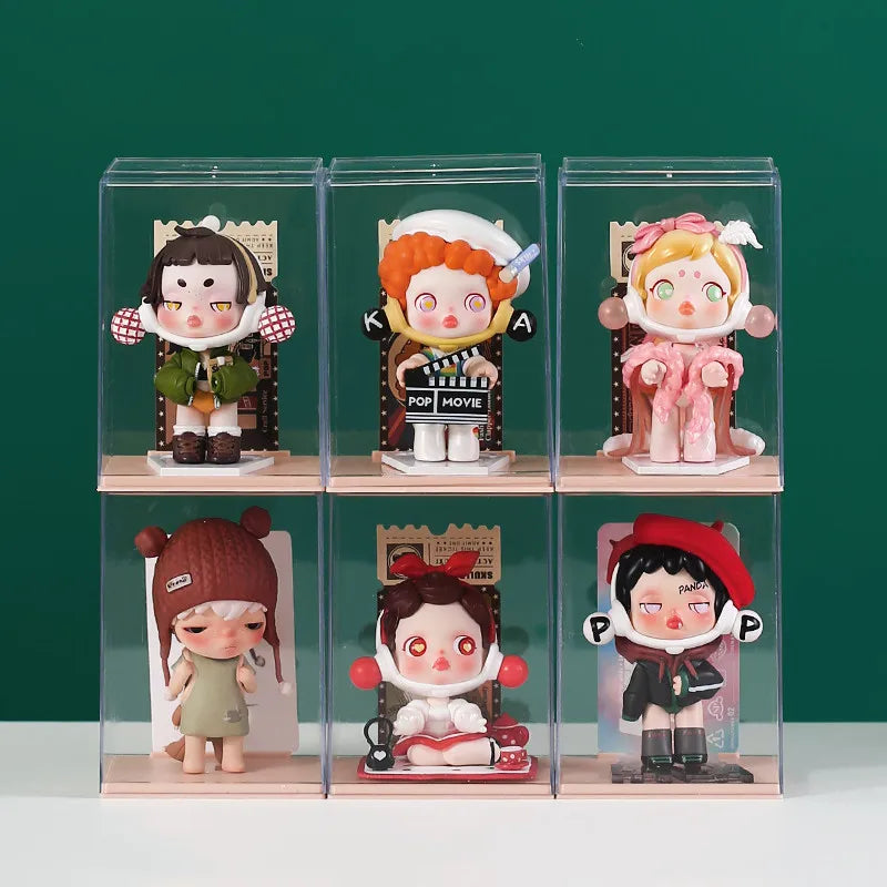 Dust-proof Acrylic Doll Toys Storage Organizer Box Mystery Box Display Stand Popmart Storage Box Case Blind Box Showcase