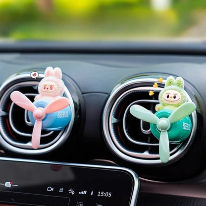 Labubu The Monsters Have A Seat Mengli Car Aromatherapy Doll Car Air Outlet Small Aircraft Cartoon Ornament Decoration Gift