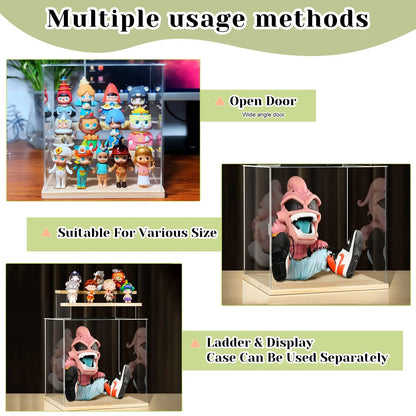 Acrylic Storage Box Blind Box Doll Toys Gift Display Rack Cosmetic Perfume Storage Shelf Home Decor Organizer Stand 2-4 Tiers