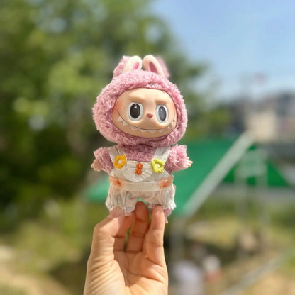 17cm Labubu Idol Dolls Clothes Cute Fashion Clothes Accessories Korea Kpop Exo Clothing Hoodie Plush Doll'S Clothes No Doll