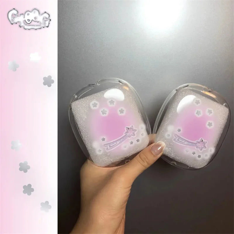 Cartoon Cute Star Rabbit Protective Cover For Airpods Max Earphone Case Transparent Soft Silicon For Apple Airpods Max Headphone