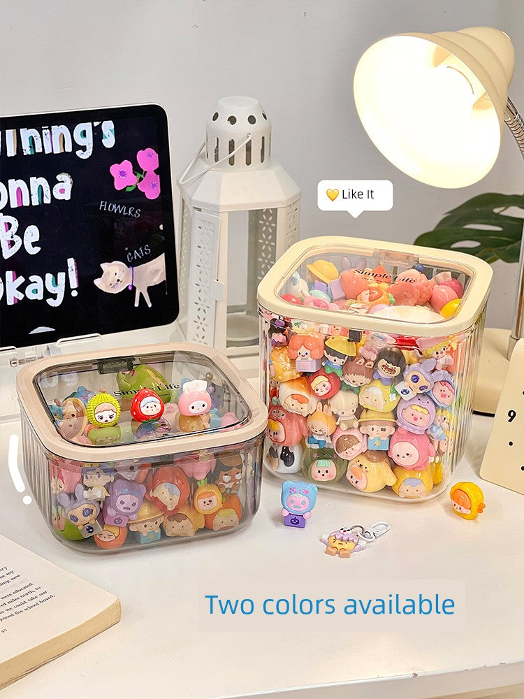 Cute Tablets Dustproof with Cover Minimalist Storage Box Girls' Desktop