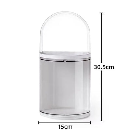 Transparent Acrylic Display Rack, Creative Capsule Rotating Doll Model Decorative Rack, Free of Holes, Wall-Mounted Vertical