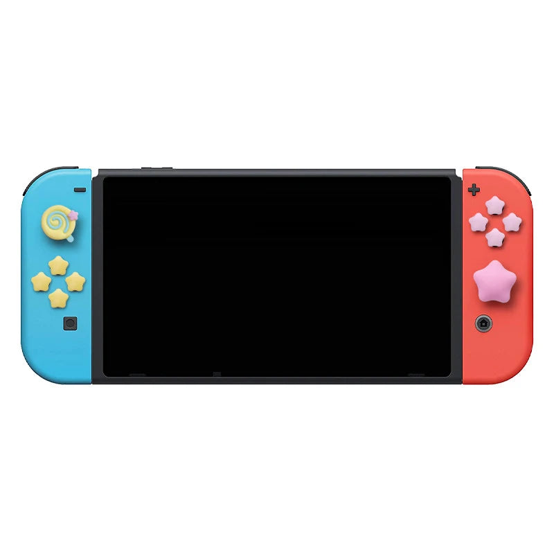 Star ABXY Key Sticker DIY Button Joystick Thumb Stick Grip Cap Cover For Nintendo Switch Oled NS Joy-con Controller Skin Case