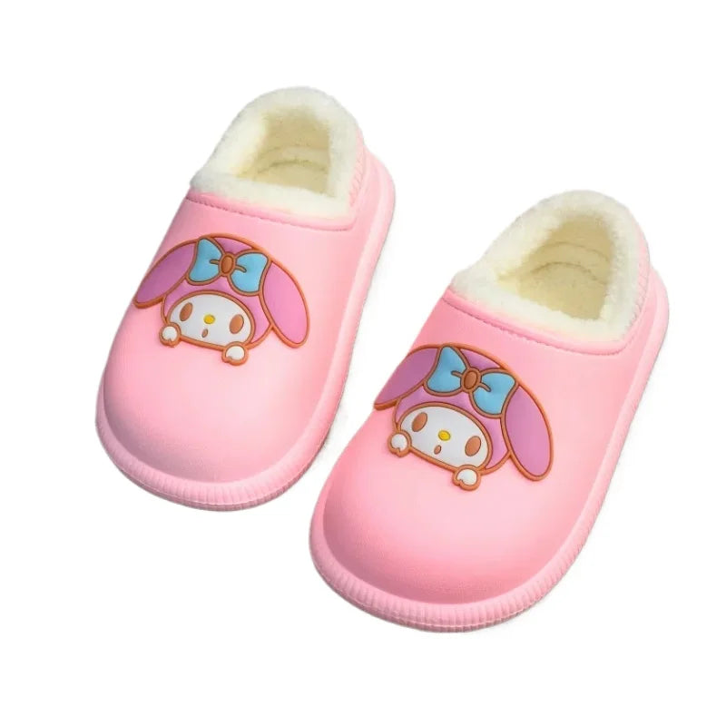 kuromi cartoon slippers cute Cinnamoroll My melody girls home waterproof soft comfortable autumn and winter warm cotton shoes