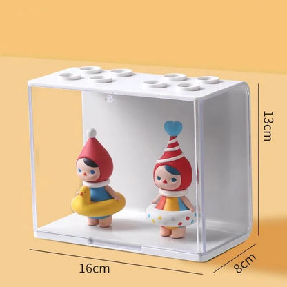 Thickened Acrylic Display Box Desktop Superimposed Large Capacity Dolls Organizer LEGO Product Storage Box Handmade Dolls Displa