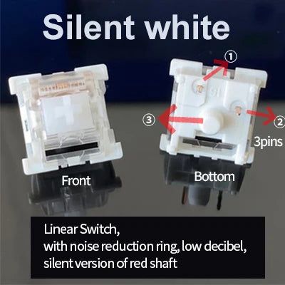 Outemu Switch for Keyboard 3Pin Dustproof Linear Tactile Clicky Silent Switches for MX Mechanical Keyboards Gaming Switch DIY