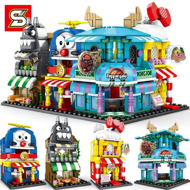 House Building Blocks Mini City Store Street View Snack Street Children's Toys Boys and Girls Gifts Compatible With Lego