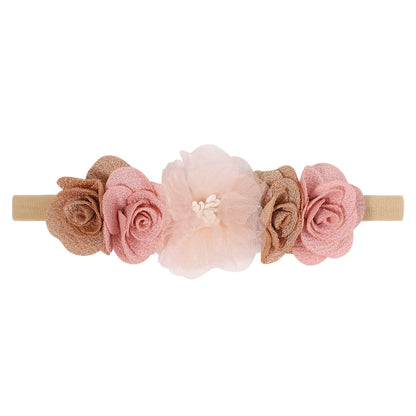 1Pcs Baby Girl Cute Flower Headband Elastic Hair Band Newborn Head Toddler Headband Headwear Kids Accessories Christmas Gifts