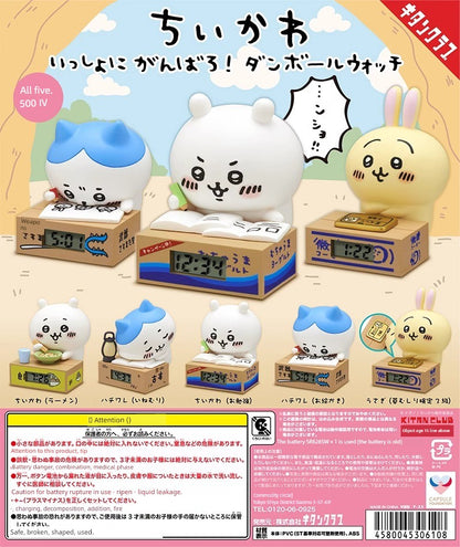 Authentic Chiikawa Qitan Self-Deprecating Xiong Jiikawa Clock Blind Box Capsule Toy 1st Pop-up Generation Small Eight Ornaments