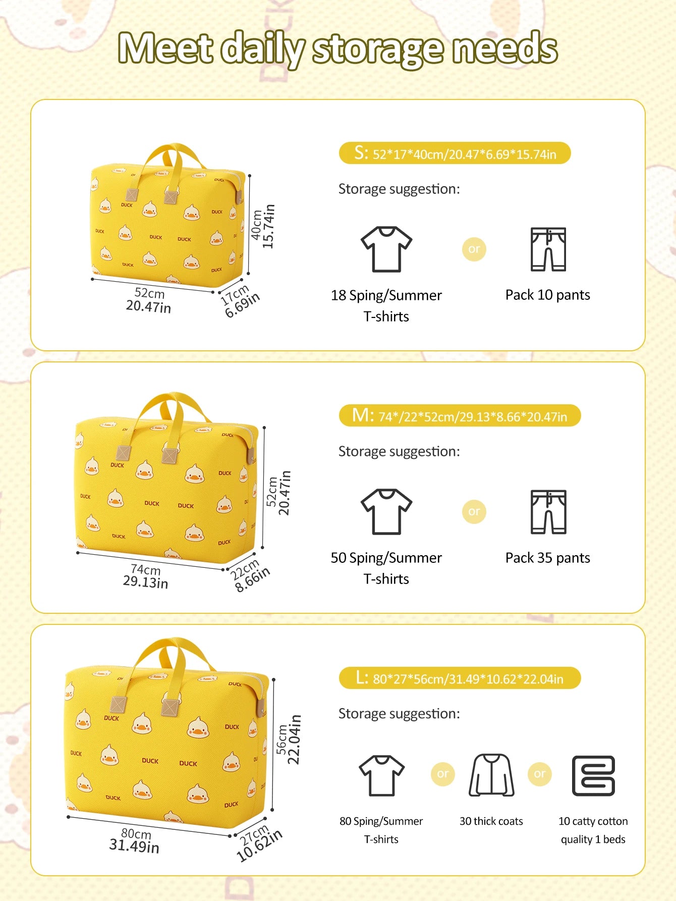 Multifunctional storage bag Large capacity luggage moving bag Foldable portable clothing storage bag Tidy bedroom dormitory