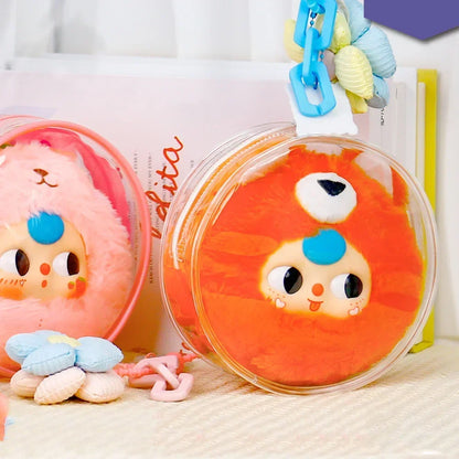 12/14cm Multi-color Doll Storage BagTransparent Round Doll Bag Circular Hanging Outdoor Doll Display Bag with Keychain