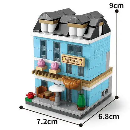 House Building Blocks Mini City Store Street View Snack Street Children's Toys Boys and Girls Gifts Compatible With Lego