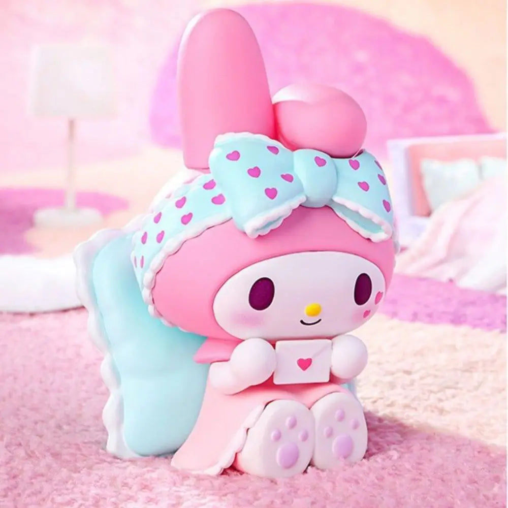 Sanrio Figure Blind Box Cute Kuromi My Melody Figures Toy Pajamas Series Collection Home Decorate For Children Christmas Gift