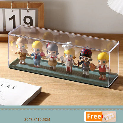 Acrylic Clear Doll Toys Storage Organizer Box Mystery Box Display Stand Popmart Storage Box Case Waterproof Dust Proof Blind Box