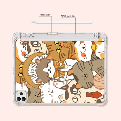 Cartoon Cat Tablets Case for iPad Case iPad 10th Gen Pro 12.9 4th 5th 6th Air 4th 5th 10.9 Pro 11 2nd 3rd 4th iPad 10.2 8th 9th