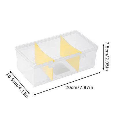 Compartment Photocards Storage Box Transparent Stickers Card Holder Desk Storage Organizer Classification Box Stationery