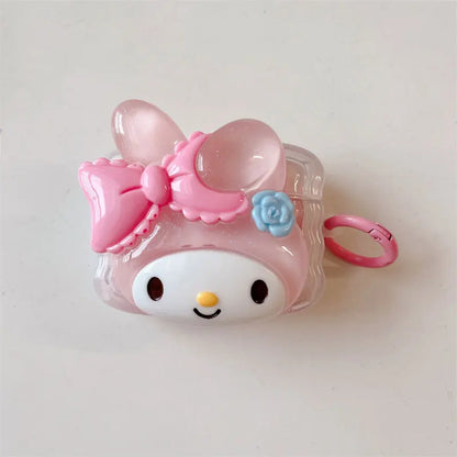 Sanrio Bluetooth Earphone Case For Airpods Pro 1 2 3 Luminous 3D Cinnamoroll My Melody Doll Earphone Accessories Air Pod Cover