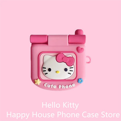 2024 New 3D Hello Kitty For Apple AirPods 4 Earphone Cover 4rd Generation Silicone Wireless Bluetooth Headphone Protective Case