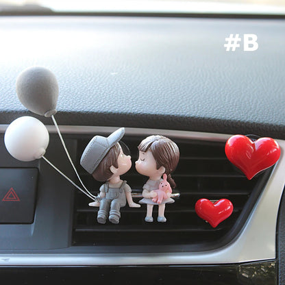 Boy Girl Couple Car Perfume Lovely Air Conditioning Aromatherapy Clip Cute Car Accessories Interior Woman Air Freshener Gift