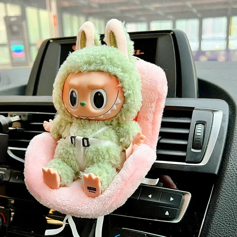 Labubu Doll Car Safety Seat Kawaii Ob11 Doll Seat Car Air Outlet Aromatreatment Decoration Cute Car Decoration A Gift For A Frie