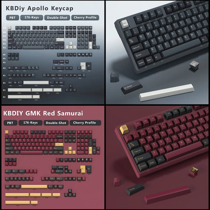 KBDiy GMK Keycap Double Shot GMK Olivia Shoko Jamon WOB Red Samurai Botanical PBT Keycaps Cherry Profile for Mechanical Keyboard