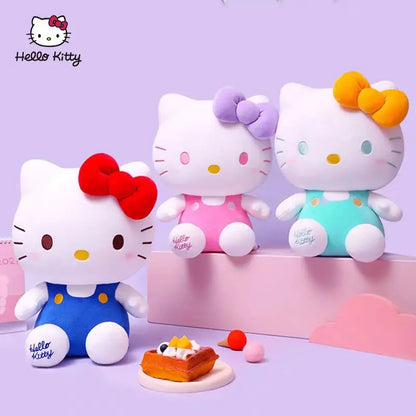 100% Genuine Sanrio Hello Kitty Kuromi Melody Cartoon Plush Stuffed Toys Soft Pillow Plushies Cute Doll Birthday Gifts For Girl