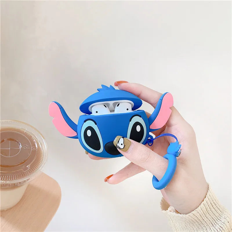 Cute Cartoon Stitch Silicone Cases For Airpods 1 2 3 Protective Bluetooth Wireless Earphone Charging Cover For Airpods Pro Pro2