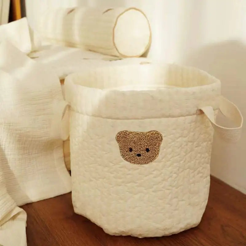 Baby Diaper Nappy Bags for Mom Cute Bear Large Capacity Mommy Bag Caddy Toys Dolls Storage Organizer Babies Accessories Beige