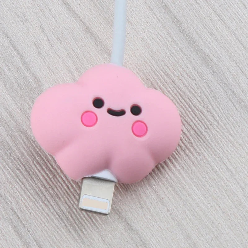 Anime Cable Protector For iPhone Cartoon Charger Protector Cable Winder Cute Organizer Data Line Protective Cover