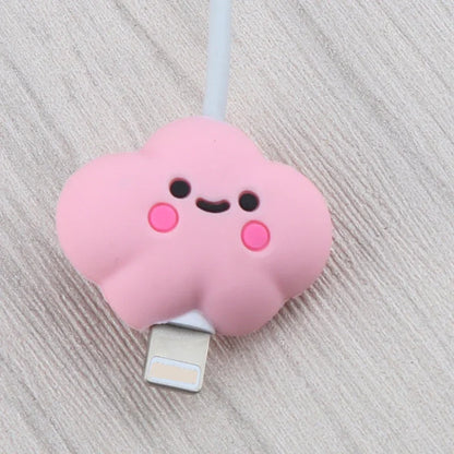 Anime Cable Protector For iPhone Cartoon Charger Protector Cable Winder Cute Organizer Data Line Protective Cover