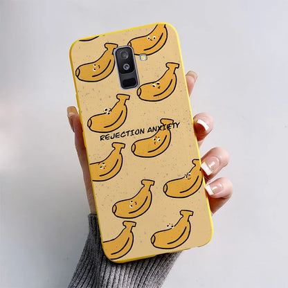 Case For Samsung A6 2018 Cover A 6 A600F Cartoon Cat Fox Soft Silicone TPU Phone Case For Samsung Galaxy A6 Plus 2018 A605F Case