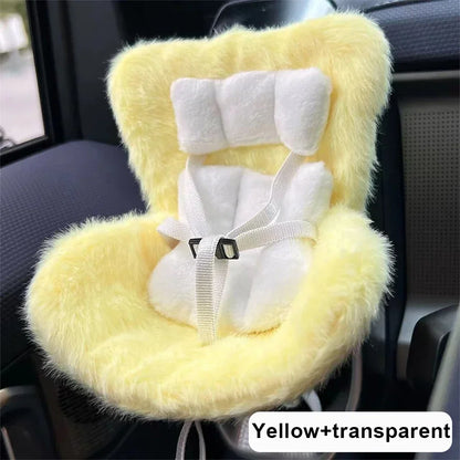 Suitable for 17cm Cute Doll Cute Car Safety Plush Seat  Car Air Outlet Decoration Labubu Accessories Ropa LAbubu