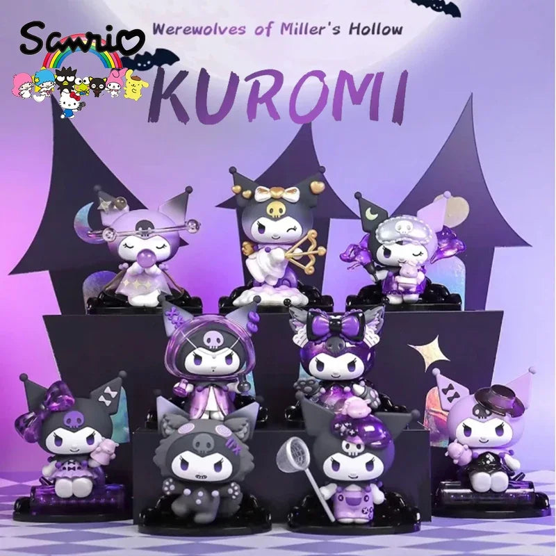 MINISO Sanrio Blind Box Kuromi Werewolf Kill Series Mystery Box Children's Day Christmas Gift Toys Desk Ornament Doll Genuine