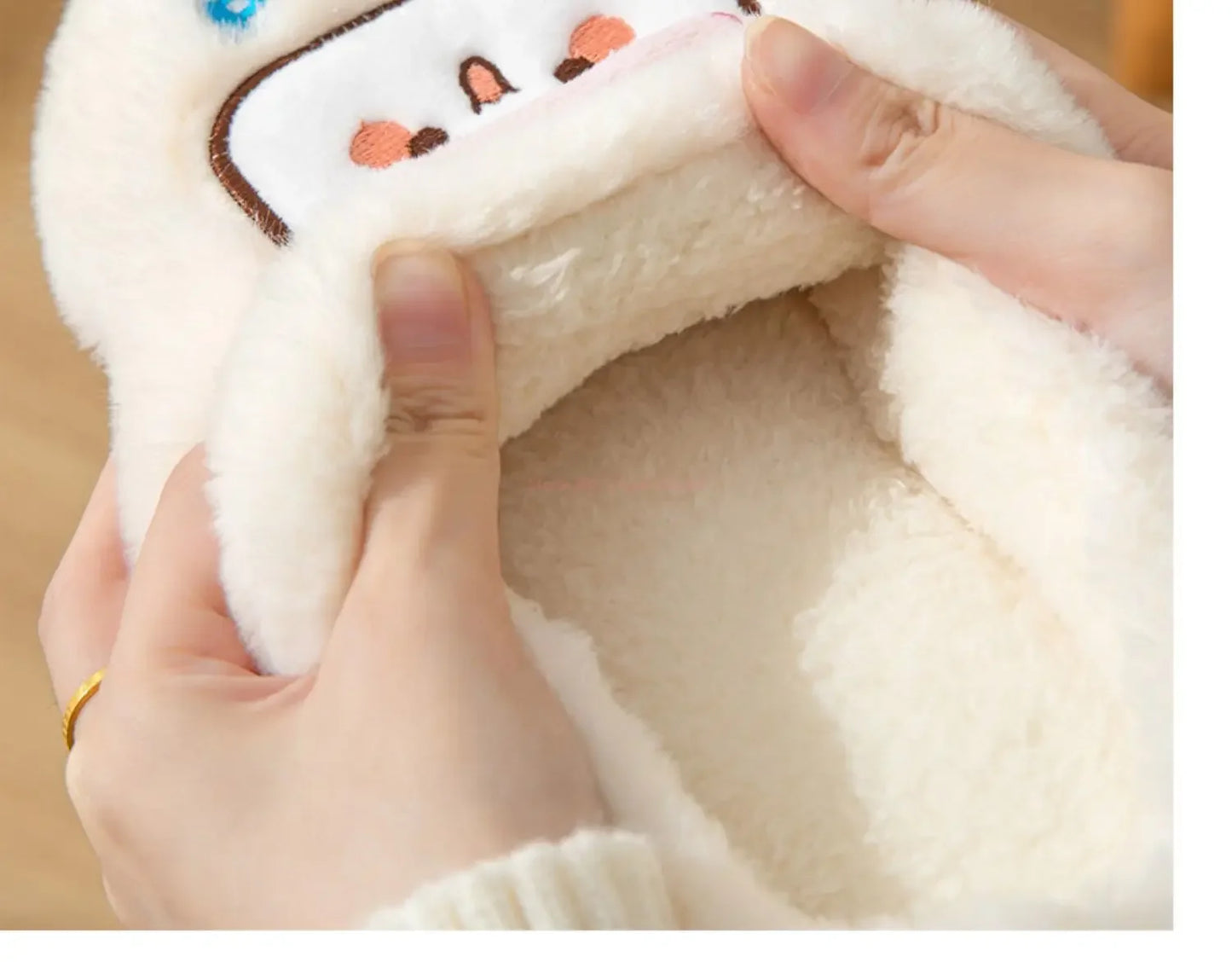 Cartoon Plush Slipper Cosplay Kawaii  Bubu Dudu Bear Rabbit Anime Peripheral Cute Sweet Home Warming Thick Soled Slippers Gift