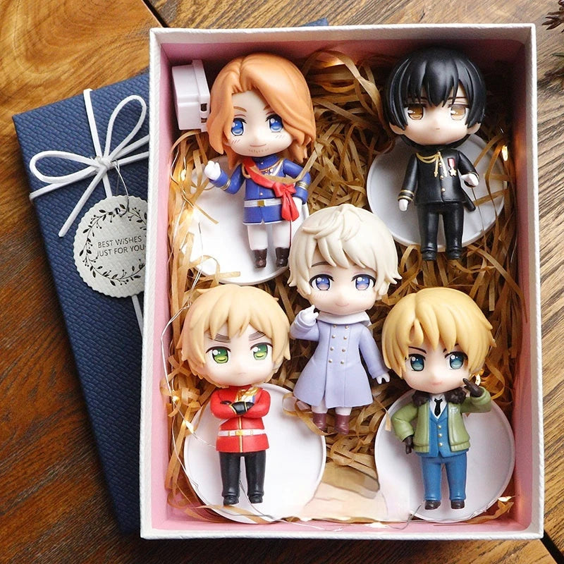 Anime Axis Powers Hetalia Feliciano Vargas Francis Bonnefoy World Star Pvc Action Figures 10cm Collection Model Child Toys Gift