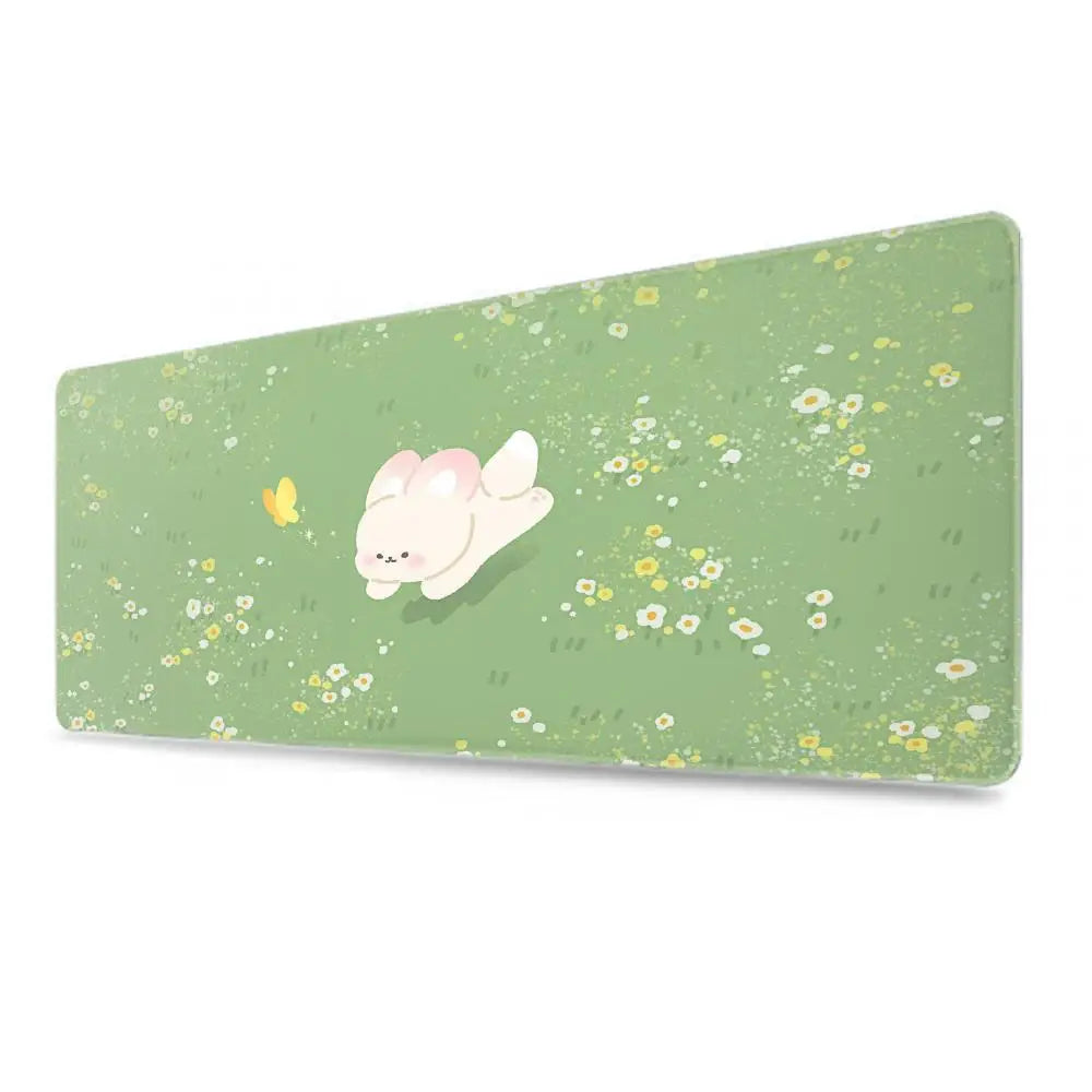 Cartoon Mousepad Green Mouse Pad Large Mouse Mat Natural Rubber PC Desk Mats Design Big Mousepads Cute deskpad For Gifts