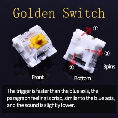 Outemu Switch for Keyboard 3Pin Dustproof Linear Tactile Clicky Silent Switches for MX Mechanical Keyboards Gaming Switch DIY