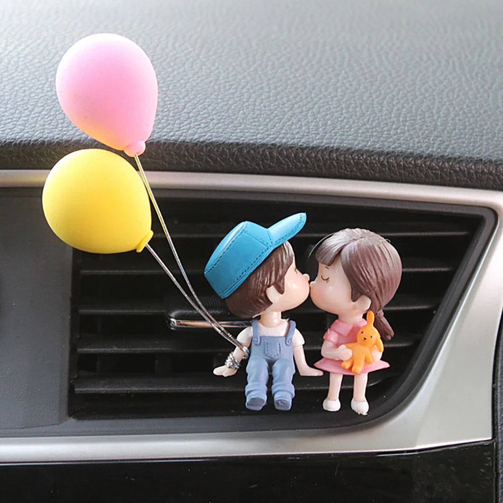 Boy Girl Couple Car Perfume Lovely Air Conditioning Aromatherapy Clip Cute Car Accessories Interior Woman Air Freshener Gift