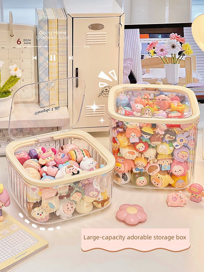 Cute Tablets Dustproof with Cover Minimalist Storage Box Girls' Desktop